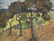 Vincent Van Gogh, Landscape with Tree and  Figures (nn04)